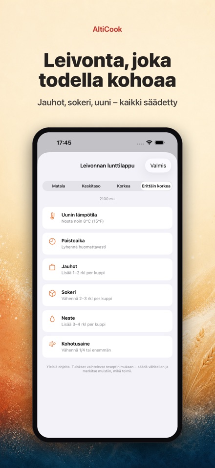 AltiCook: Ruoanlaitto ylhäällä 6