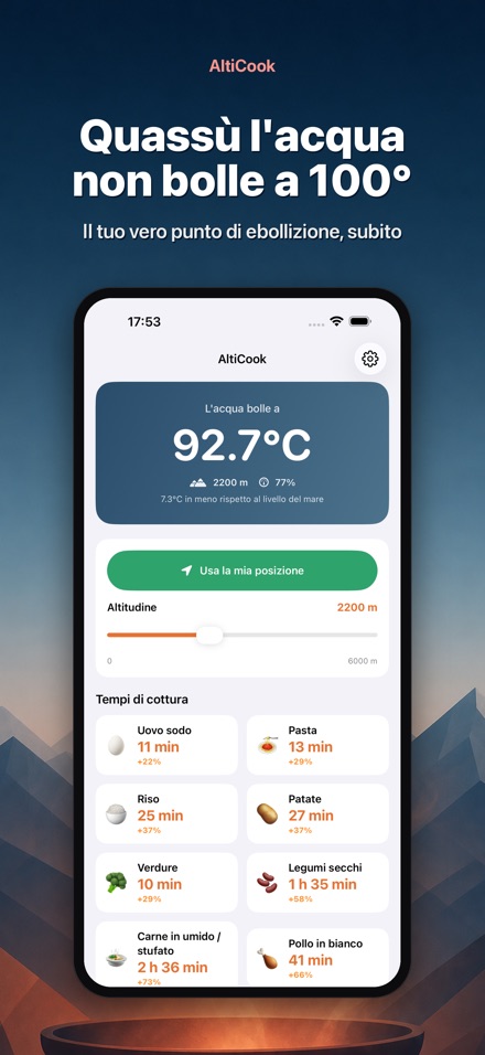 AltiCook: cucina in quota