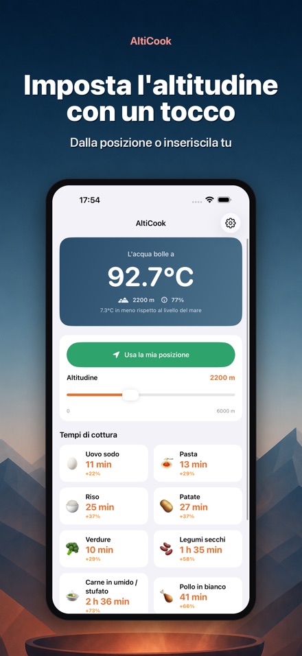 AltiCook: cucina in quota 3