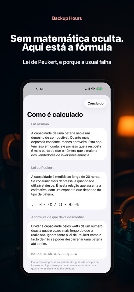 Backup Hours: horas de bateria 10