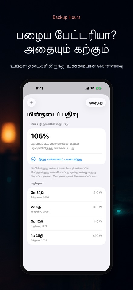 பேக்கப் மணிநேரம் 9