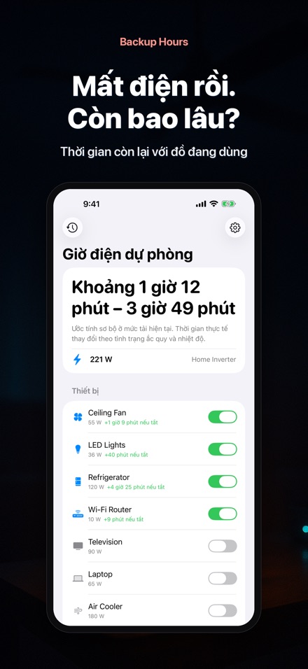 Backup Hours: Pin trụ mấy giờ