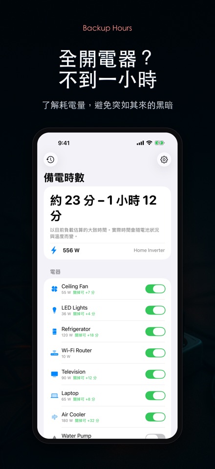 備電時數：電池還撐多久 3