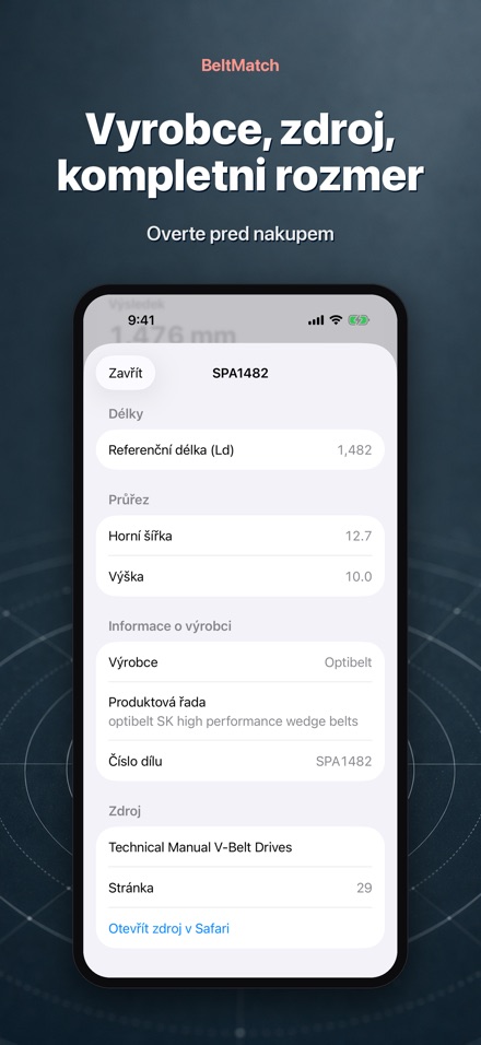 BeltMatch: Hledač klínových 4