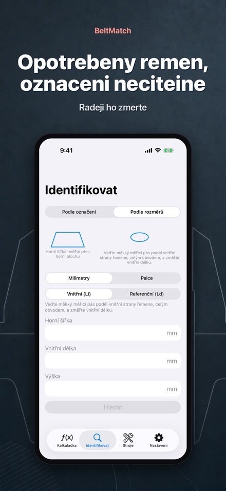 BeltMatch: Hledač klínových 6