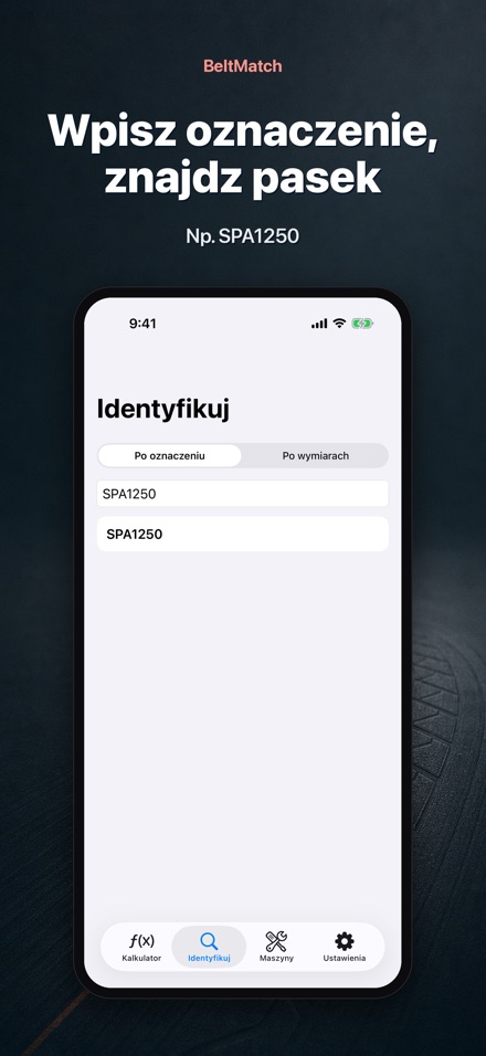 BeltMatch: Wyszukaj pasek klin 5