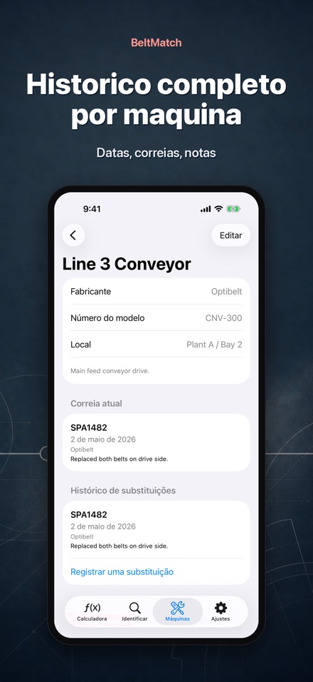 BeltMatch: Buscar correia V 9