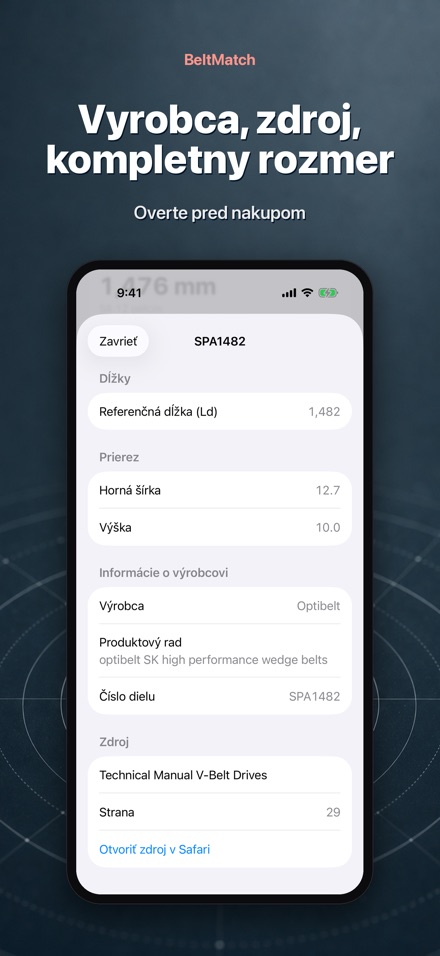 BeltMatch: Hľadač klinových 4