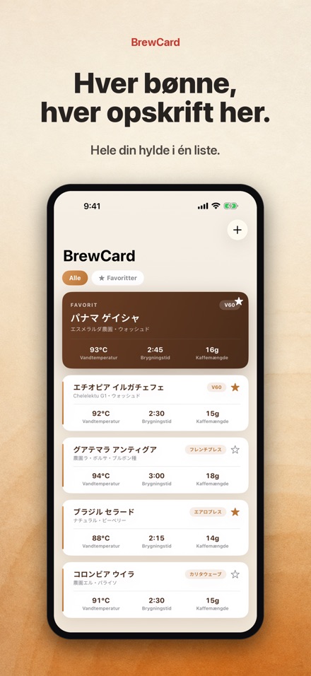 BrewCard: Kaffe Opskriftskort 3