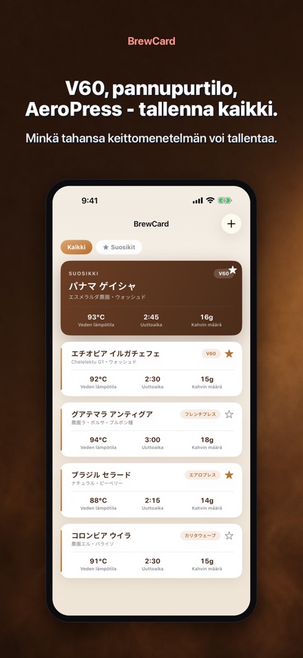 BrewCard: Kahvireseptikortit 6