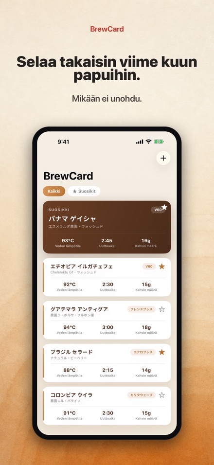 BrewCard: Kahvireseptikortit 7