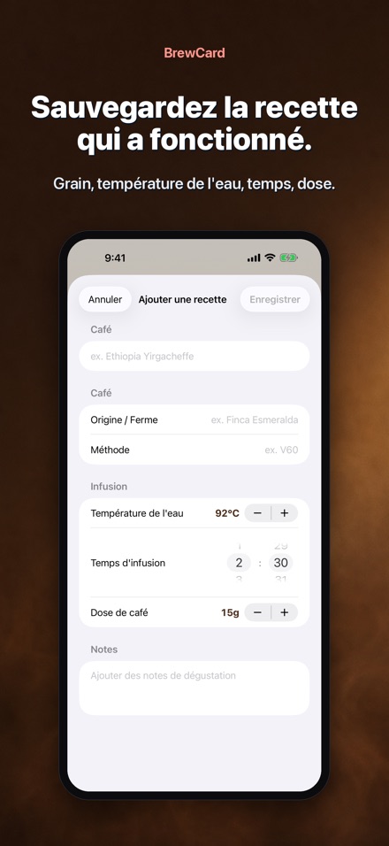 BrewCard: Fiches Recettes Cafe 2