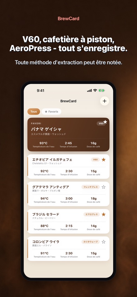 BrewCard: Fiches Recettes Cafe 6