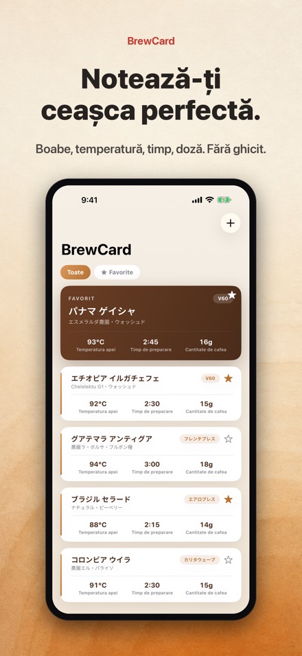 BrewCard: Retete de Cafea