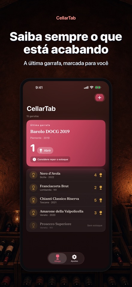 CellarTab: Registro de Adega 2