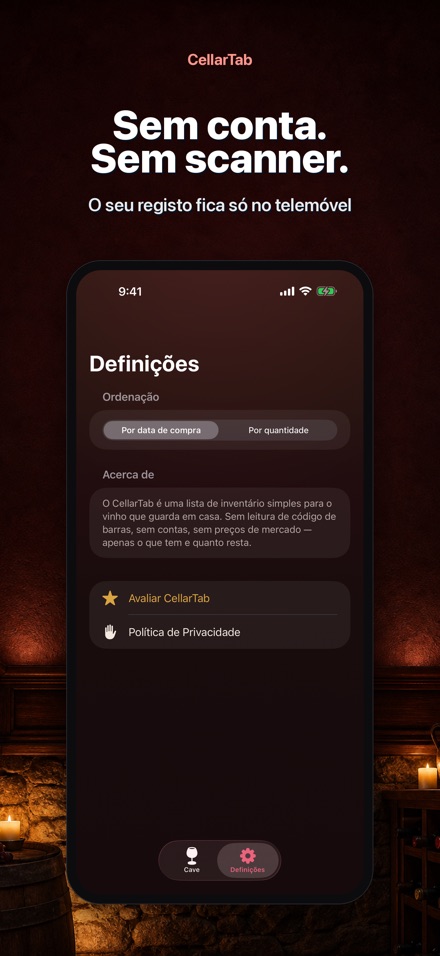 CellarTab: Registo de Adega 7