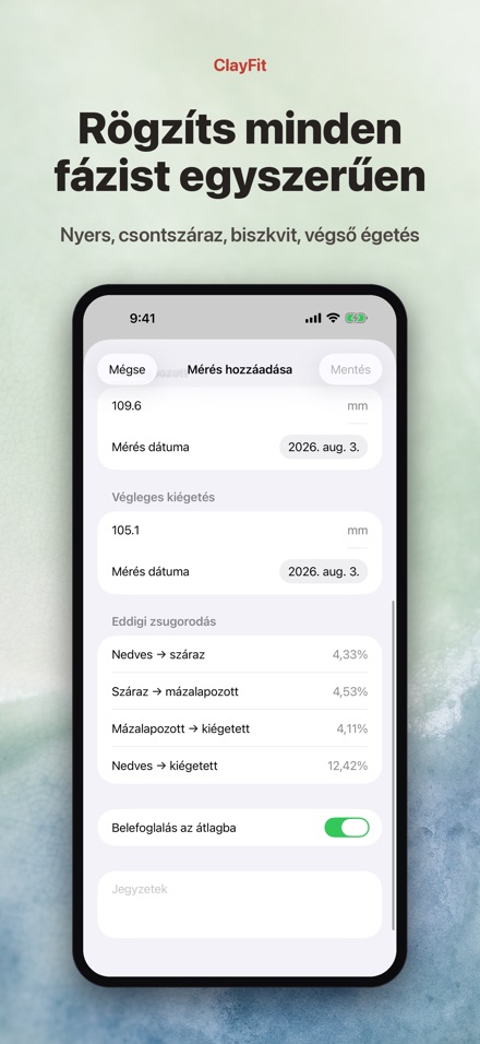 ClayFit: agyag zsugorodás 3