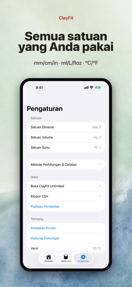 ClayFit: susut tanah liat 8