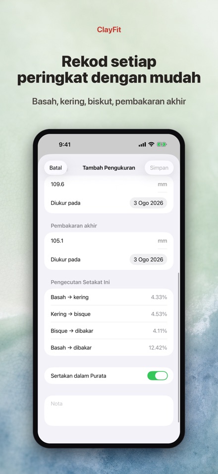 ClayFit: pengecutan tanah liat 3