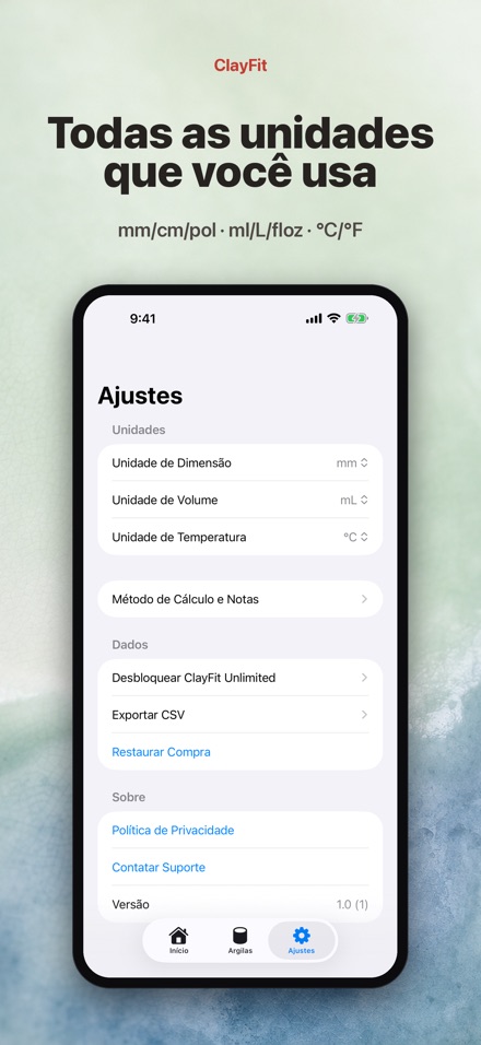 ClayFit: retração da argila 8