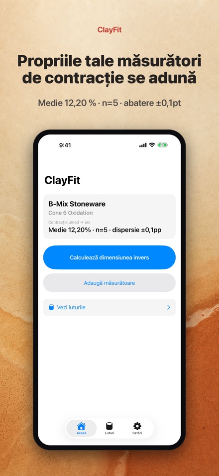 ClayFit: contracție lut