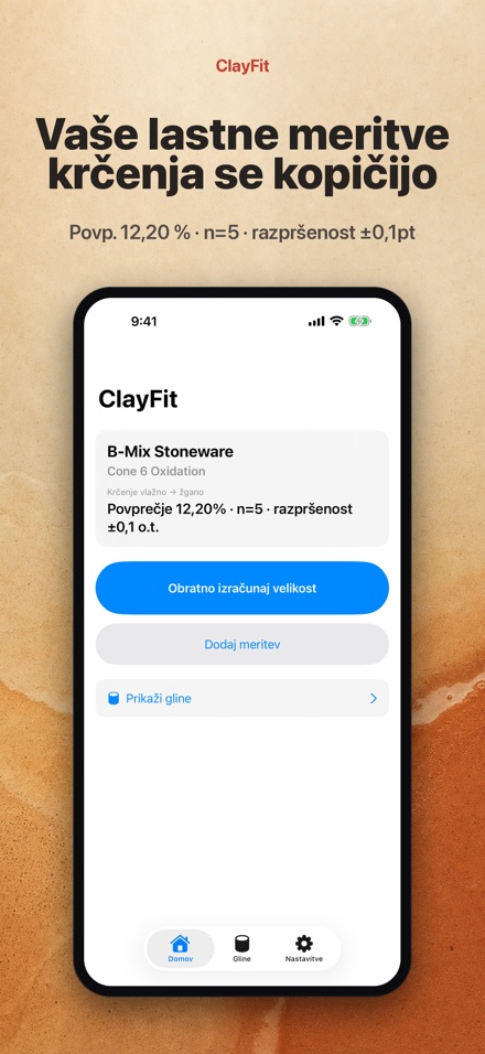 ClayFit: krčenje gline