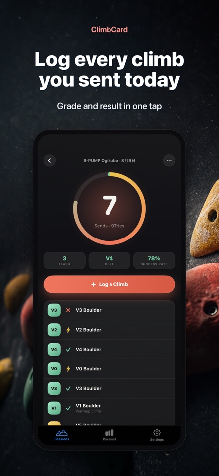 ClimbCard: Climbing Log