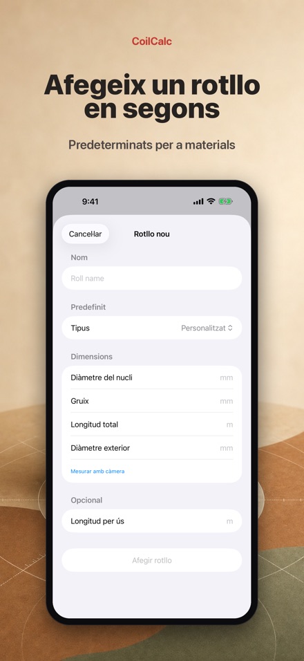 CoilCalc: Metre de rotlle 4