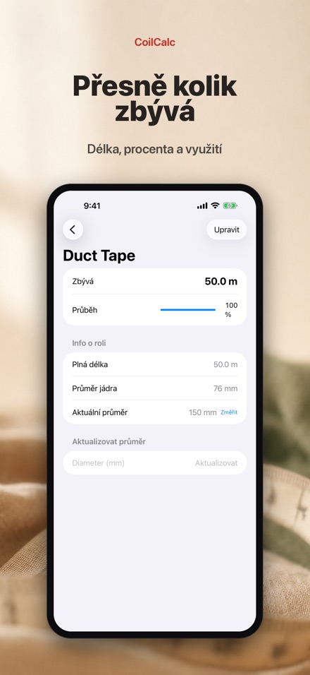 CoilCalc: Měřič délky role 2