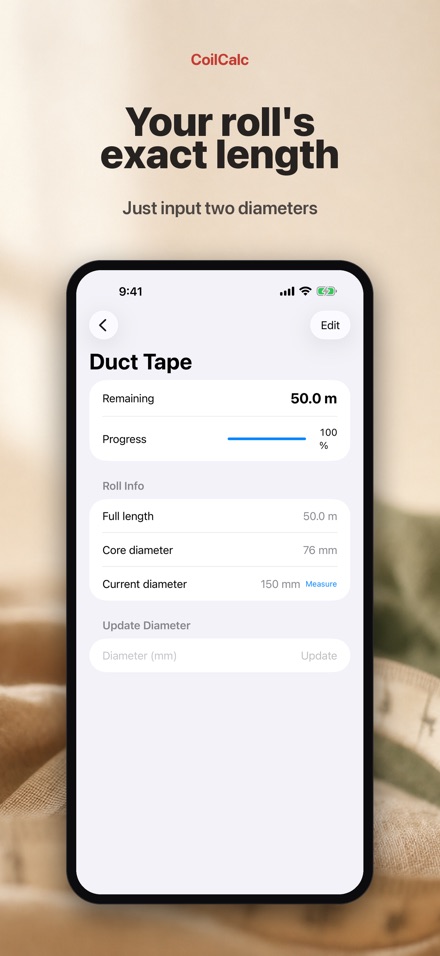 CoilCalc: Roll Length Meter 2