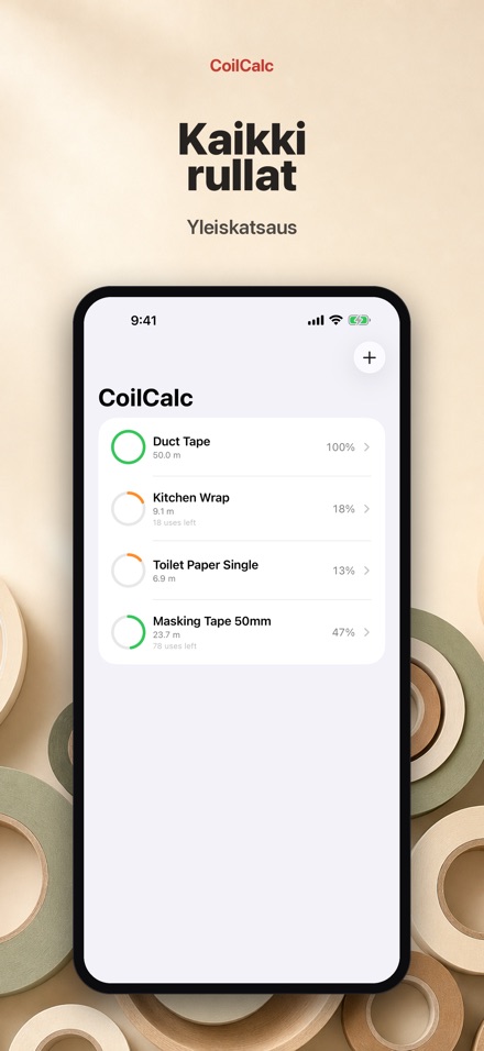 CoilCalc: Rullan pituusmittari