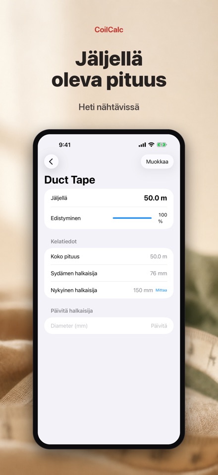 CoilCalc: Rullan pituusmittari 2
