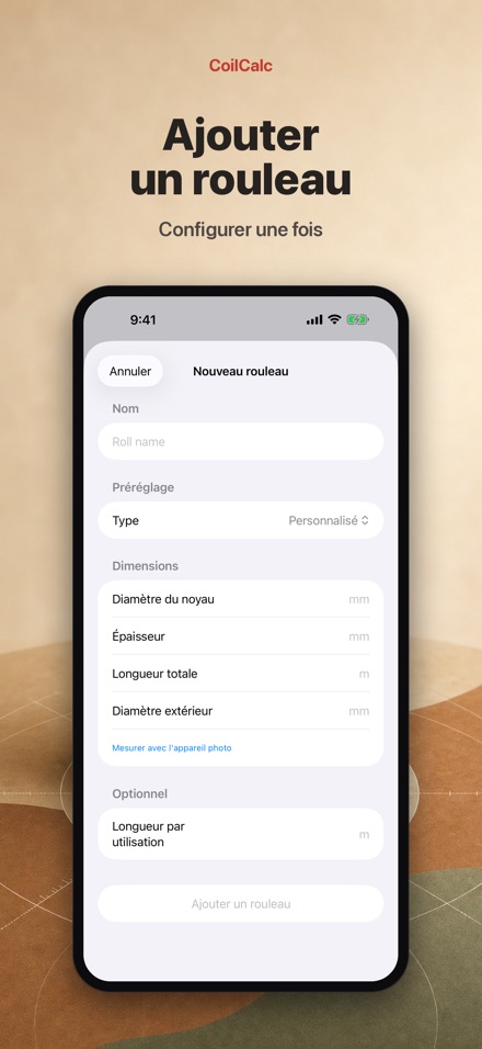 CoilCalc : Mètre de rouleau 4