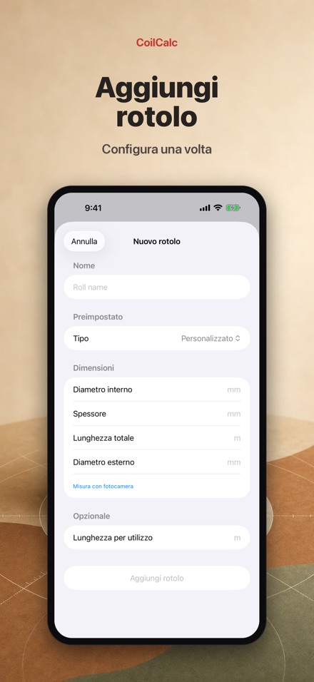 CoilCalc: Metro per rotoli 4