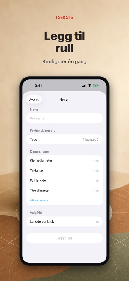 CoilCalc: Rullelengdemåler 4