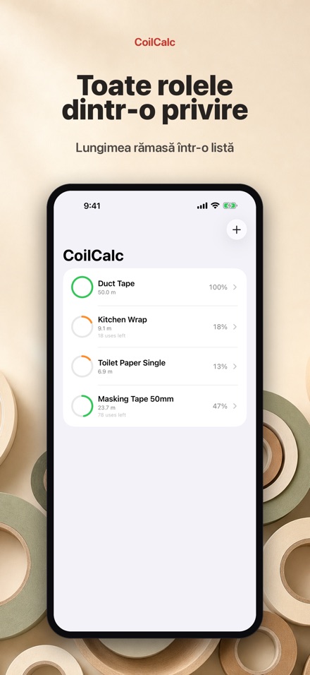 CoilCalc: Metru de rulou