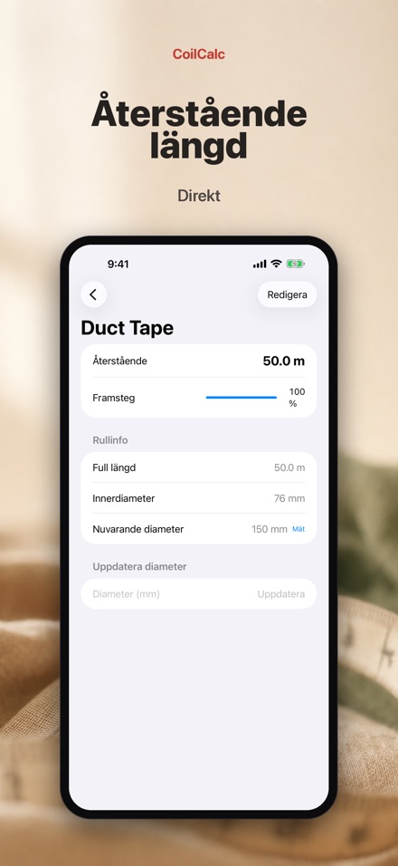 CoilCalc: Rullängdsmätare 2