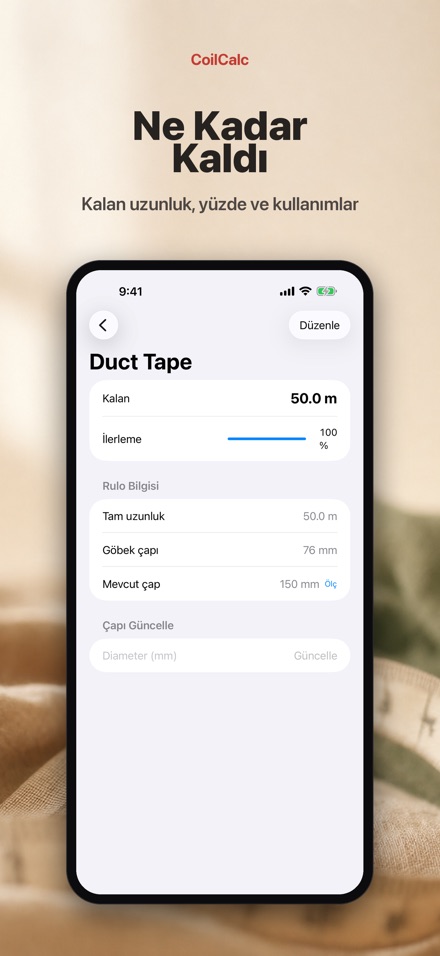 CoilCalc: Rulo Uzunluğu Ölçer 2