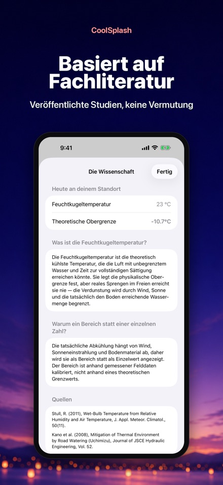CoolSplash: Kühlung berechnen 8