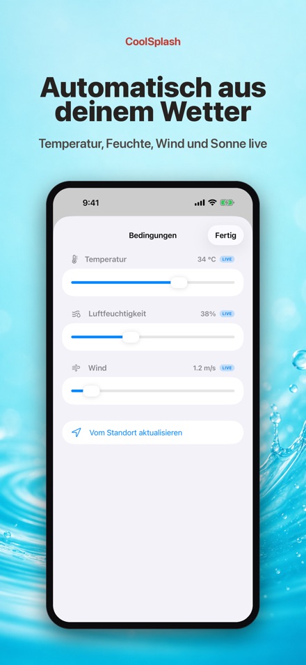 CoolSplash: Kühlung berechnen 9