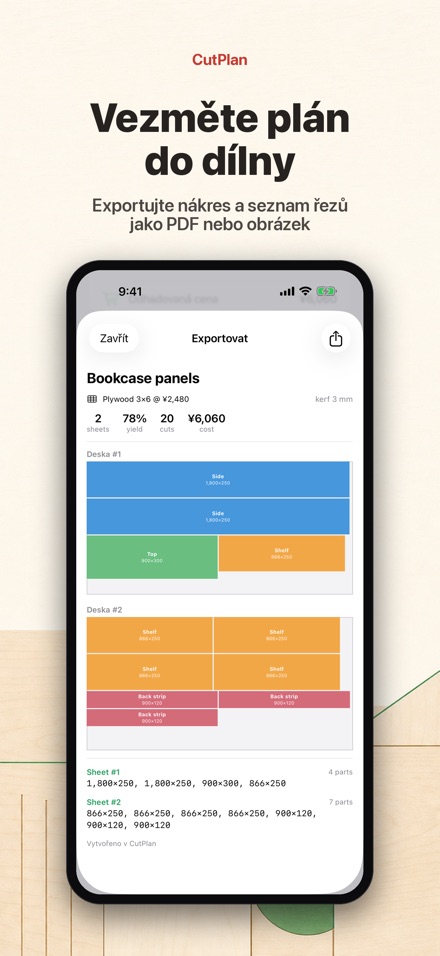 CutPlan: Optimalizace řezů 9