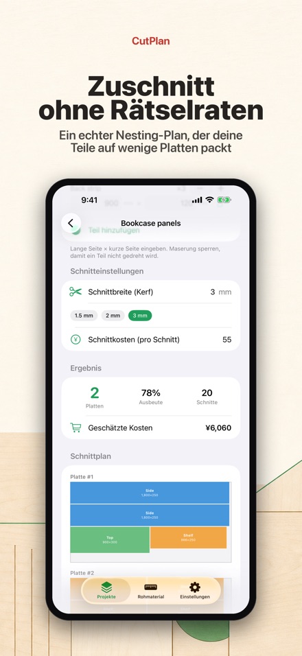 CutPlan: Zuschnittoptimierung