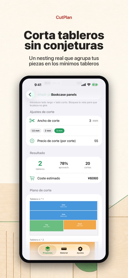 CutPlan: Optimiza cortes