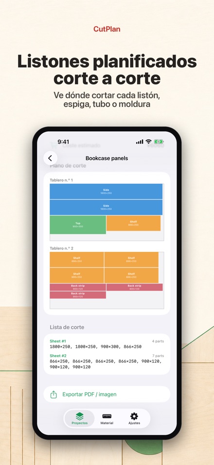 CutPlan: Optimiza cortes 2
