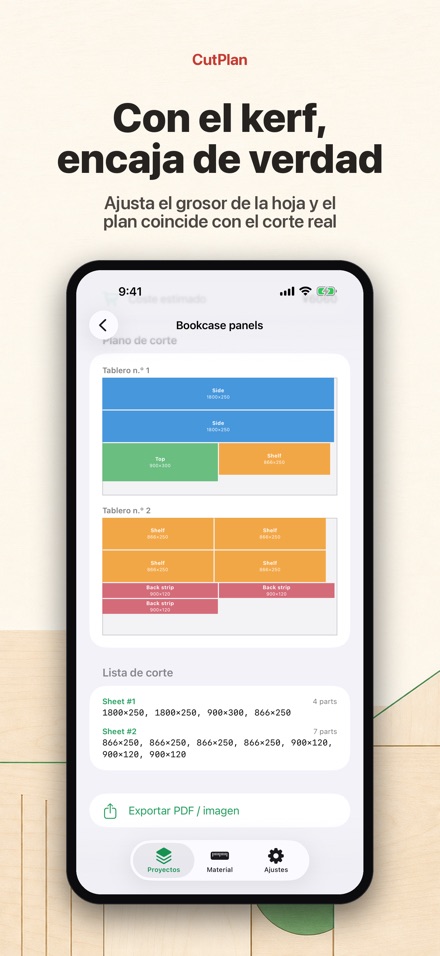 CutPlan: Optimiza cortes 8
