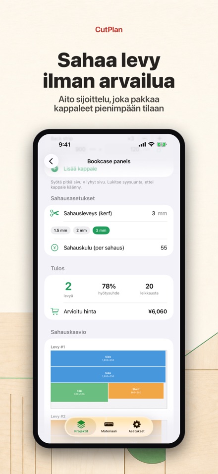 CutPlan: Optimoi katkaisu