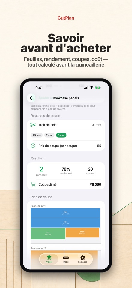CutPlan : plan de coupe bois 3