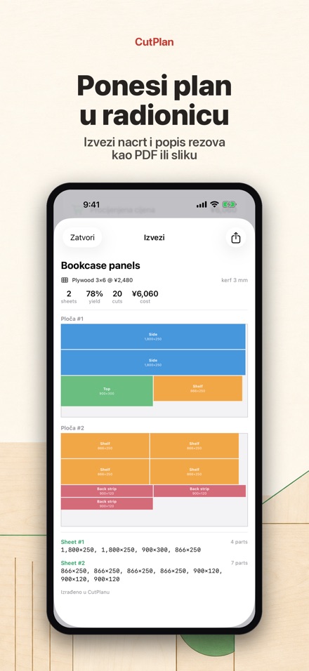 CutPlan: Optimizacija rezanja 9