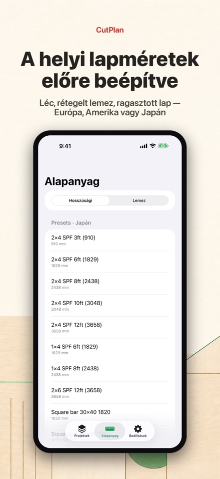 CutPlan: Szabásoptimalizáló 5