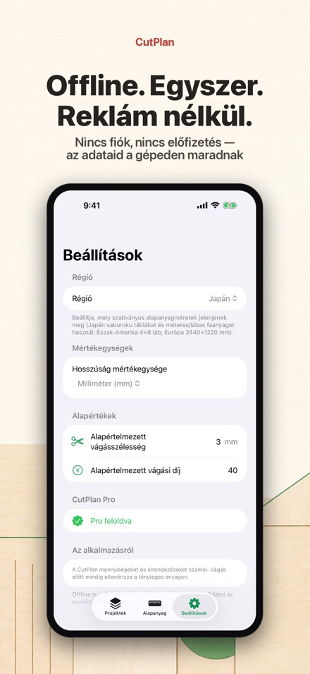 CutPlan: Szabásoptimalizáló 10